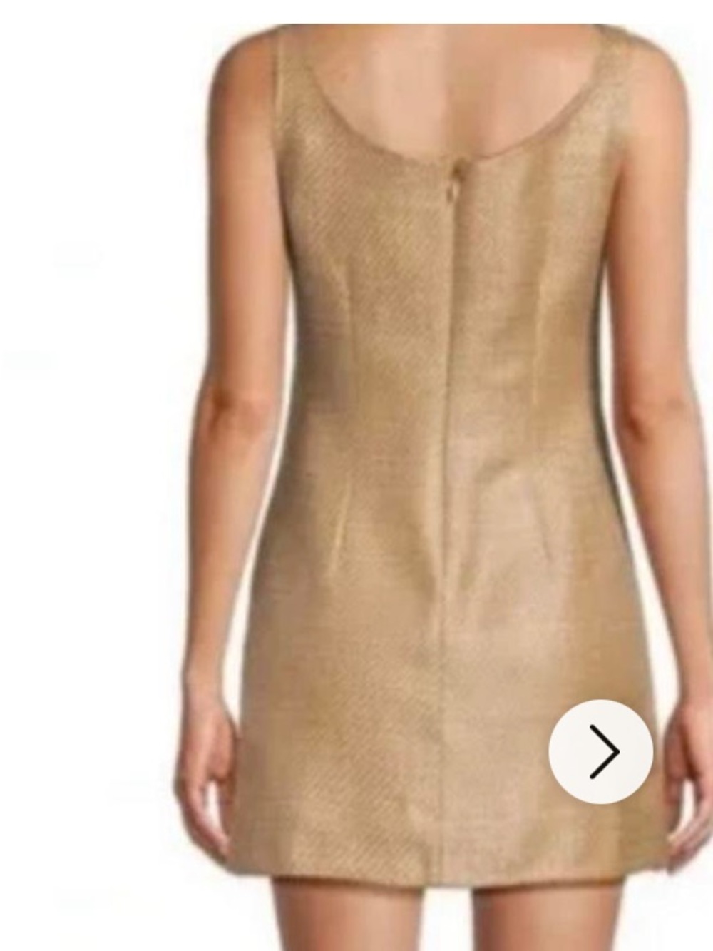 ANTONIO MELANI Gold rattan basket weave Sheath Dress - Picture 2 of 6